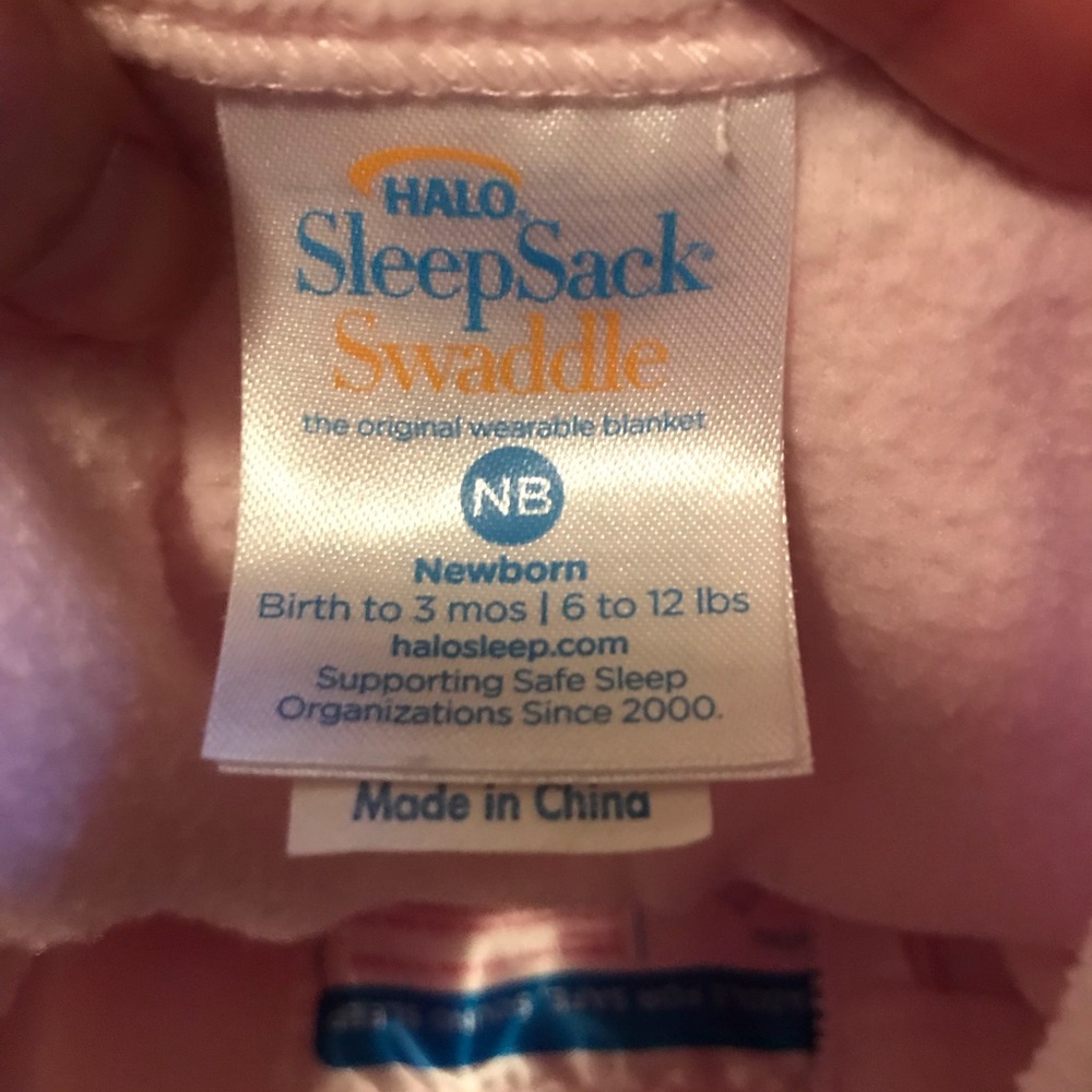 Pink Newborn Halo sleep sack